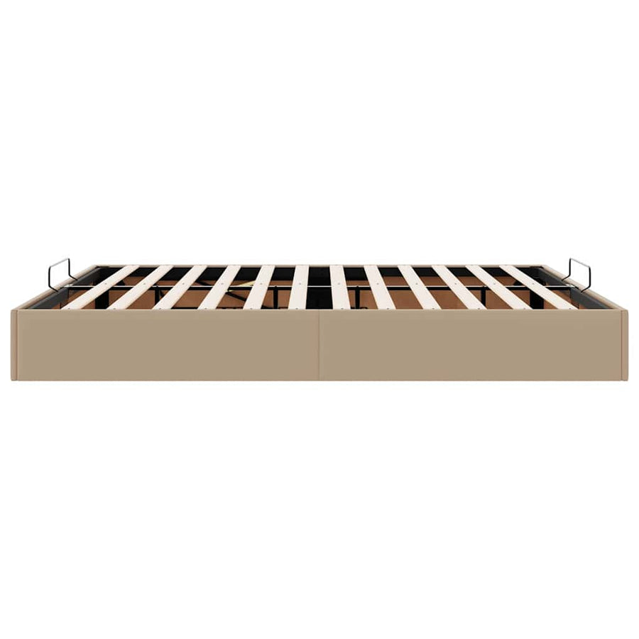 Bedframe zonder matras 160x200 cm kunstleer cappuccinokleurig
