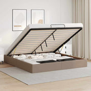 Bedframe 160x200 cm kunstleer cappuccino
