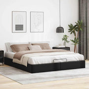 Bedframe 180x200 cm kunstleer zwart met opbergruimte