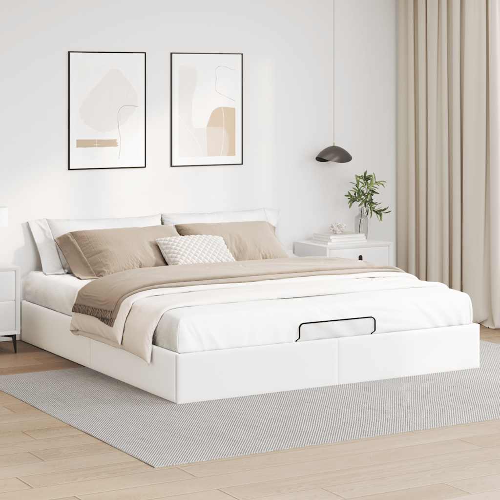 Bedframe zonder matras 180x200 cm kunstleer wit