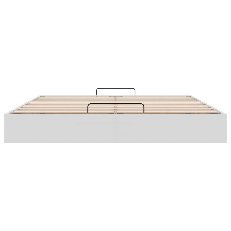 Bedframe zonder matras 200x200 cm kunstleer wit