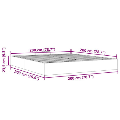 Bedframe zonder matras 200x200 cm kunstleer wit