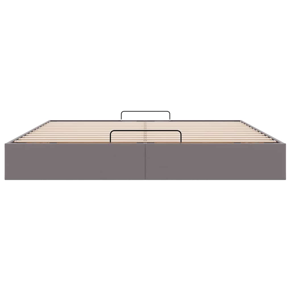 Bedframe zonder matras 200x200 cm kunstleer grijs