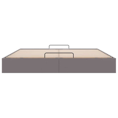 Bedframe zonder matras 200x200 cm kunstleer grijs