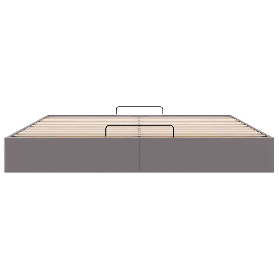 Bedframe zonder matras 200x200 cm kunstleer grijs