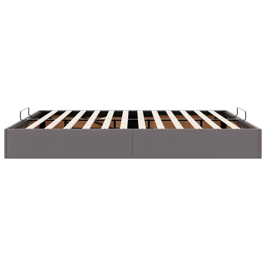 Bedframe zonder matras 200x200 cm kunstleer grijs