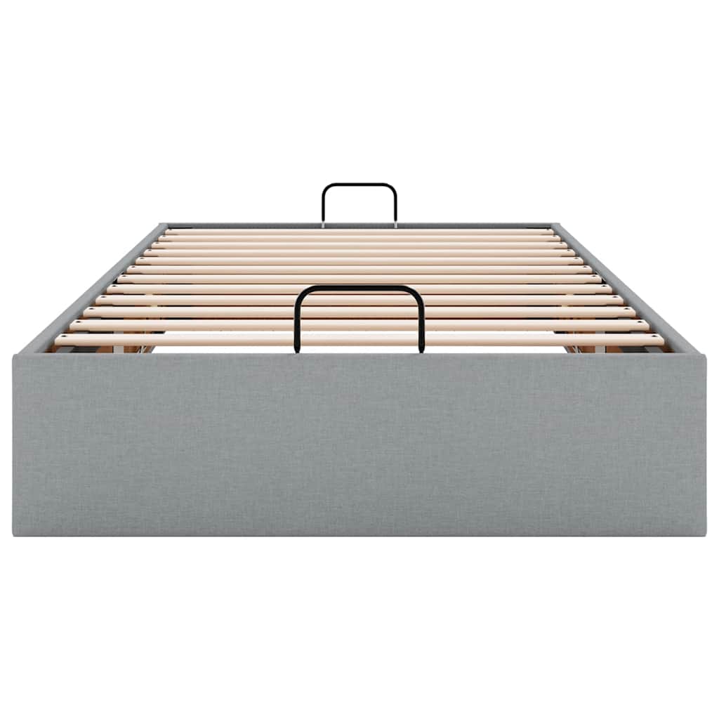 Bedframe zonder matras 80x200 cm stof lichtgrijs