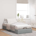 Bedframe 80x200 cm stof lichtgrijs met opbergruimte