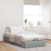 Bedframe 80x200 cm stof lichtgrijs met opbergruimte