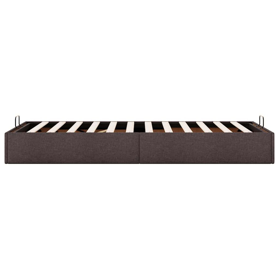 Bedframe zonder matras 80x200 cm stof donkerbruin