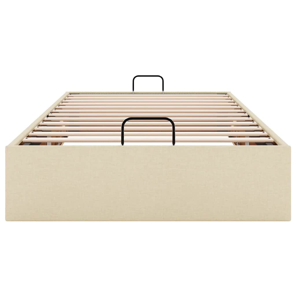 Bedframe zonder matras 80x200 cm stof crèmekleurig
