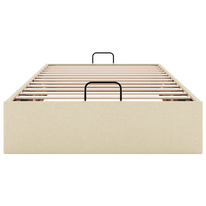 Bedframe zonder matras 80x200 cm stof crèmekleurig