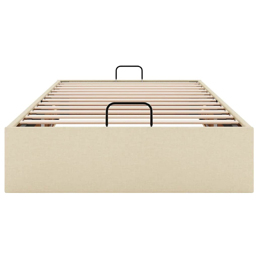 Bedframe zonder matras 80x200 cm stof crèmekleurig