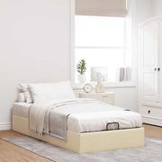 Bedframe 80x200 cm stof crèmekleurig