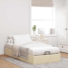 Bedframe zonder matras 80x200 cm stof crèmekleurig