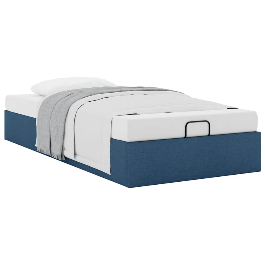 Bedframe zonder matras 80x200 cm stof blauw