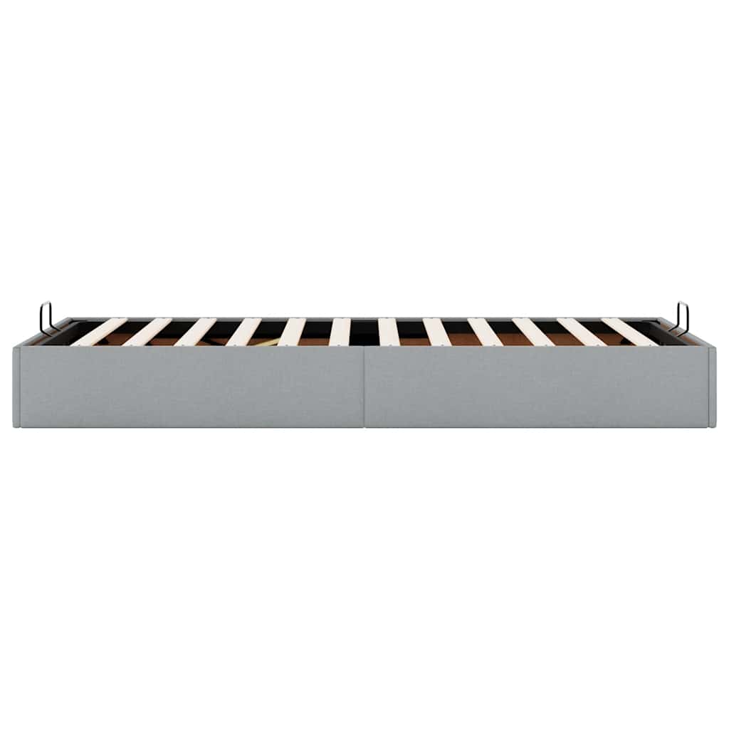 Bedframe zonder matras 90x190 cm stof lichtgrijs
