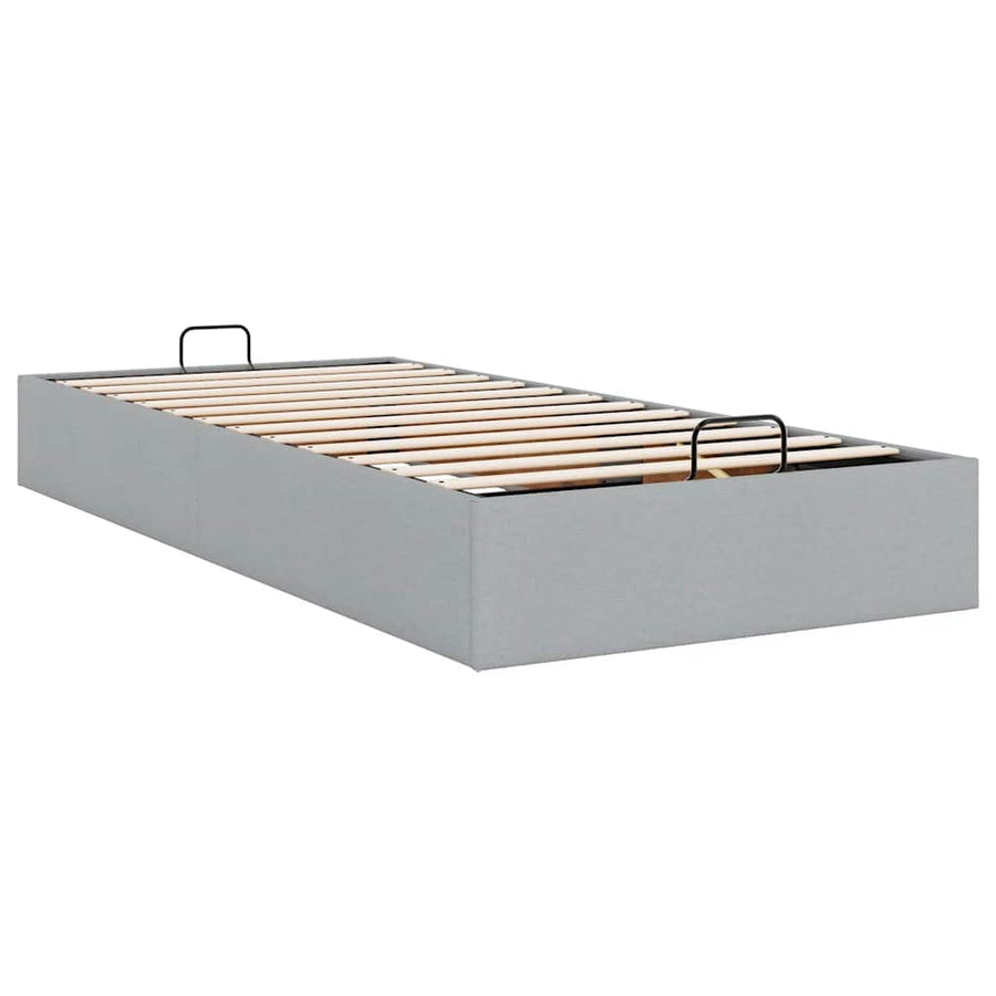 Bedframe zonder matras 90x190 cm stof lichtgrijs