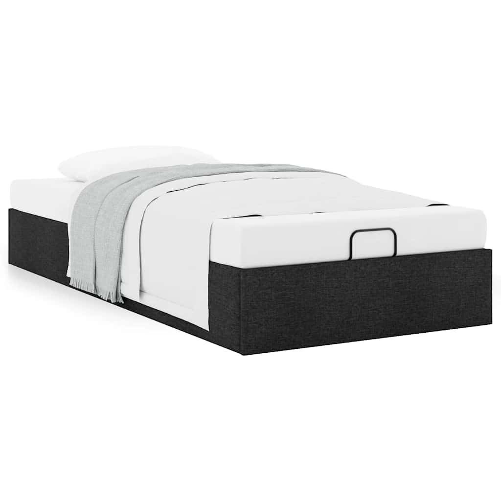 Bedframe zonder matras 90x190 cm stof zwart