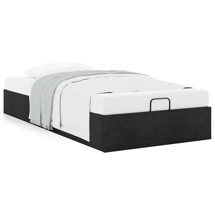 Bedframe zonder matras 90x190 cm stof zwart