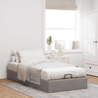 Bed frame without mattress 90x190 cm fabric taupe