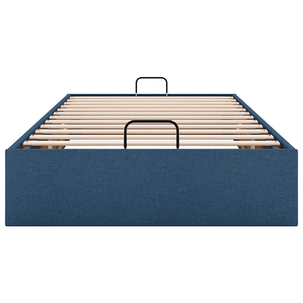 Bedframe zonder matras 90x190 cm stof blauw