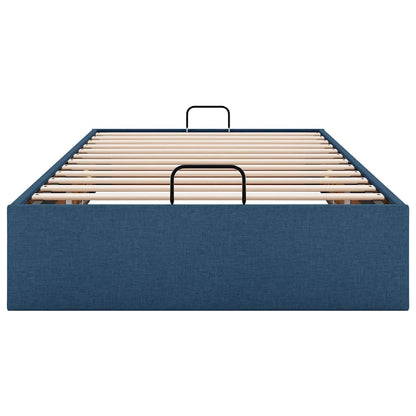 Bedframe zonder matras 90x190 cm stof blauw