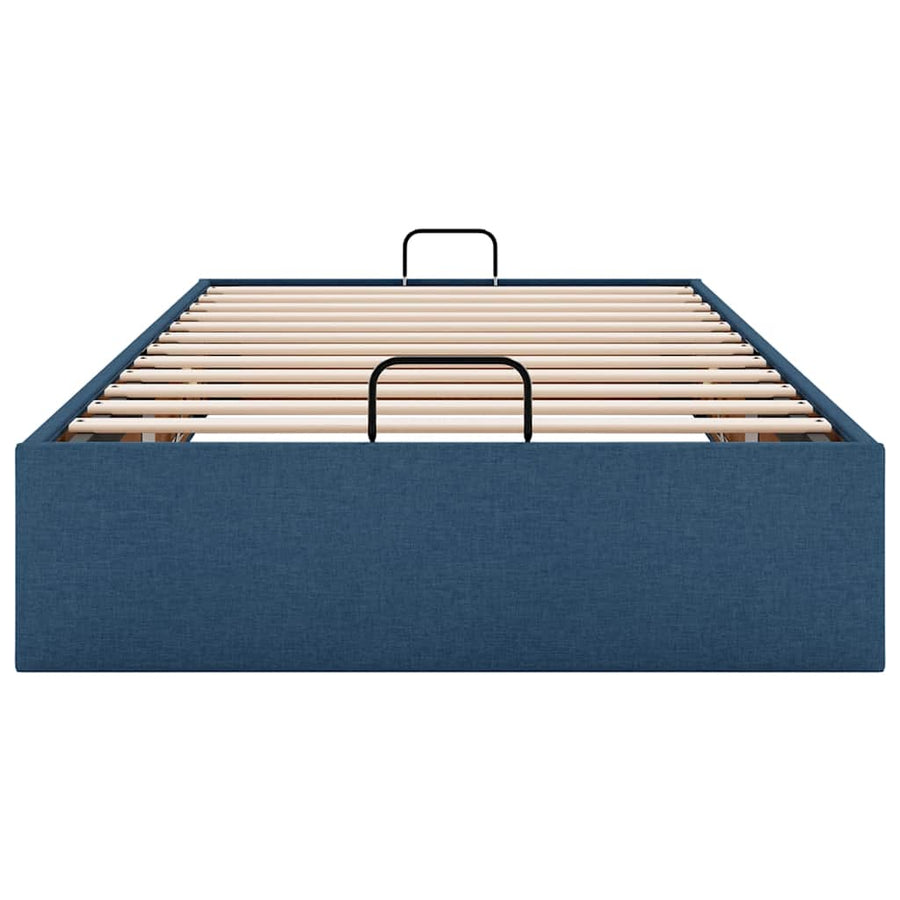 Bedframe zonder matras 90x190 cm stof blauw