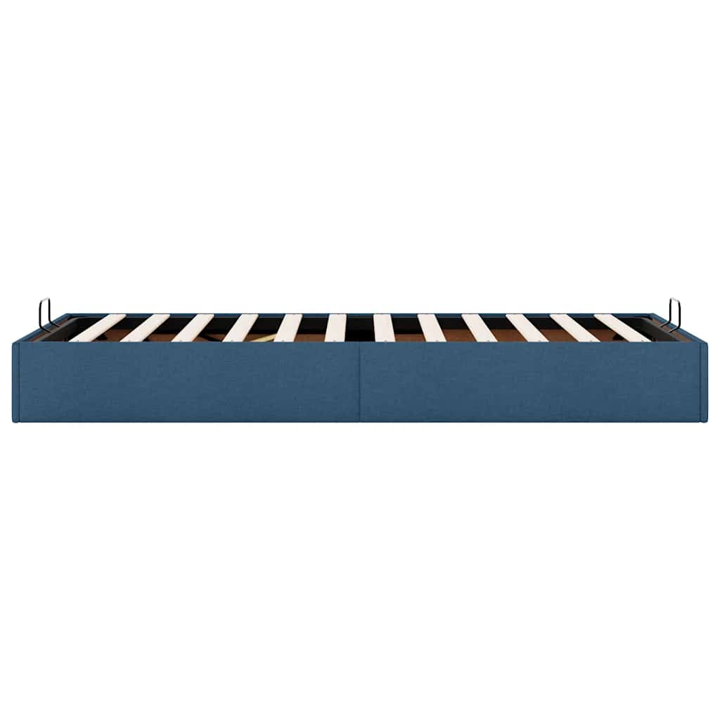 Bedframe zonder matras 90x190 cm stof blauw