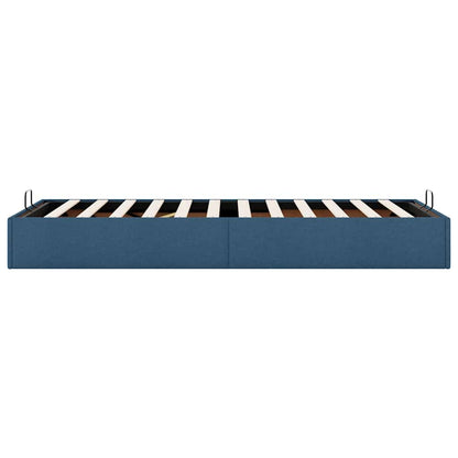 Bedframe zonder matras 90x190 cm stof blauw