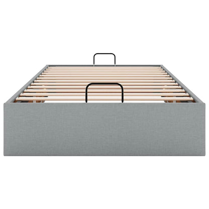 Bedframe zonder matras 90x200 cm stof lichtgrijs