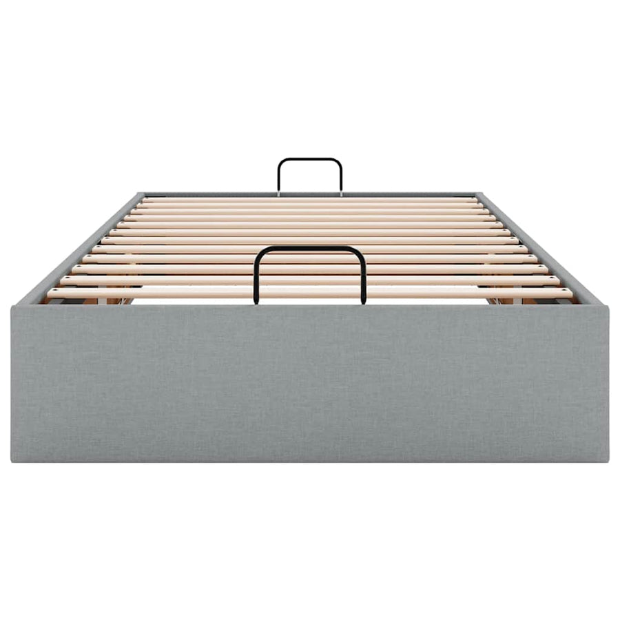 Bedframe zonder matras 90x200 cm stof lichtgrijs