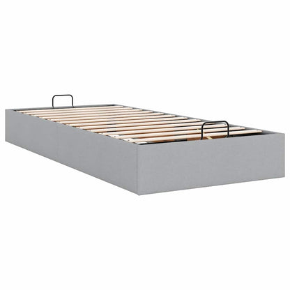 Bedframe zonder matras 90x200 cm stof lichtgrijs