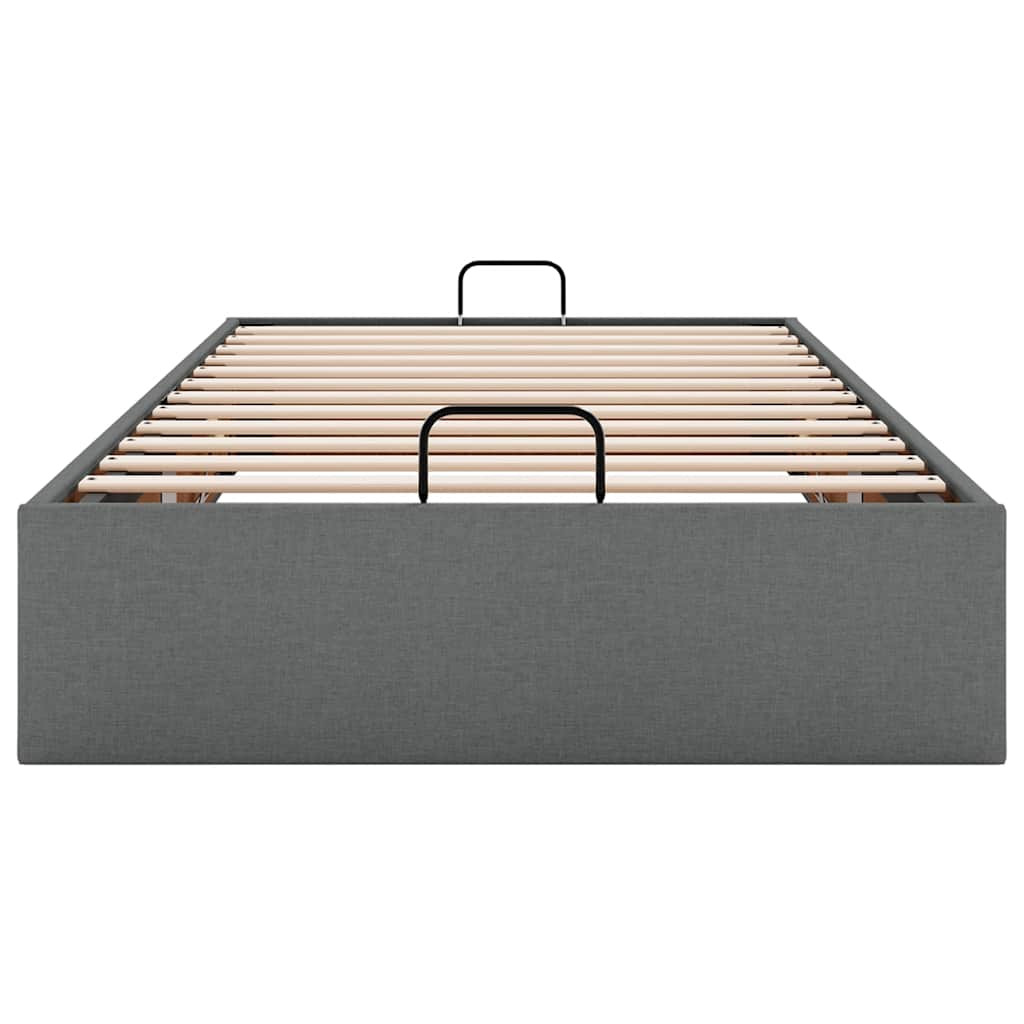 Bedframe zonder matras 90x200 cm stof donkergrijs