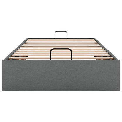 Bedframe zonder matras 90x200 cm stof donkergrijs