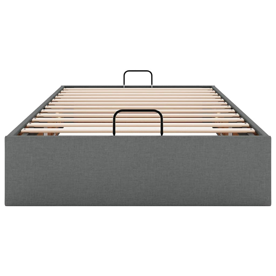 Bedframe zonder matras 90x200 cm stof donkergrijs
