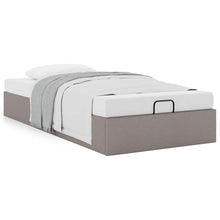 Bedframe zonder matras 90x200 cm stof taupe
