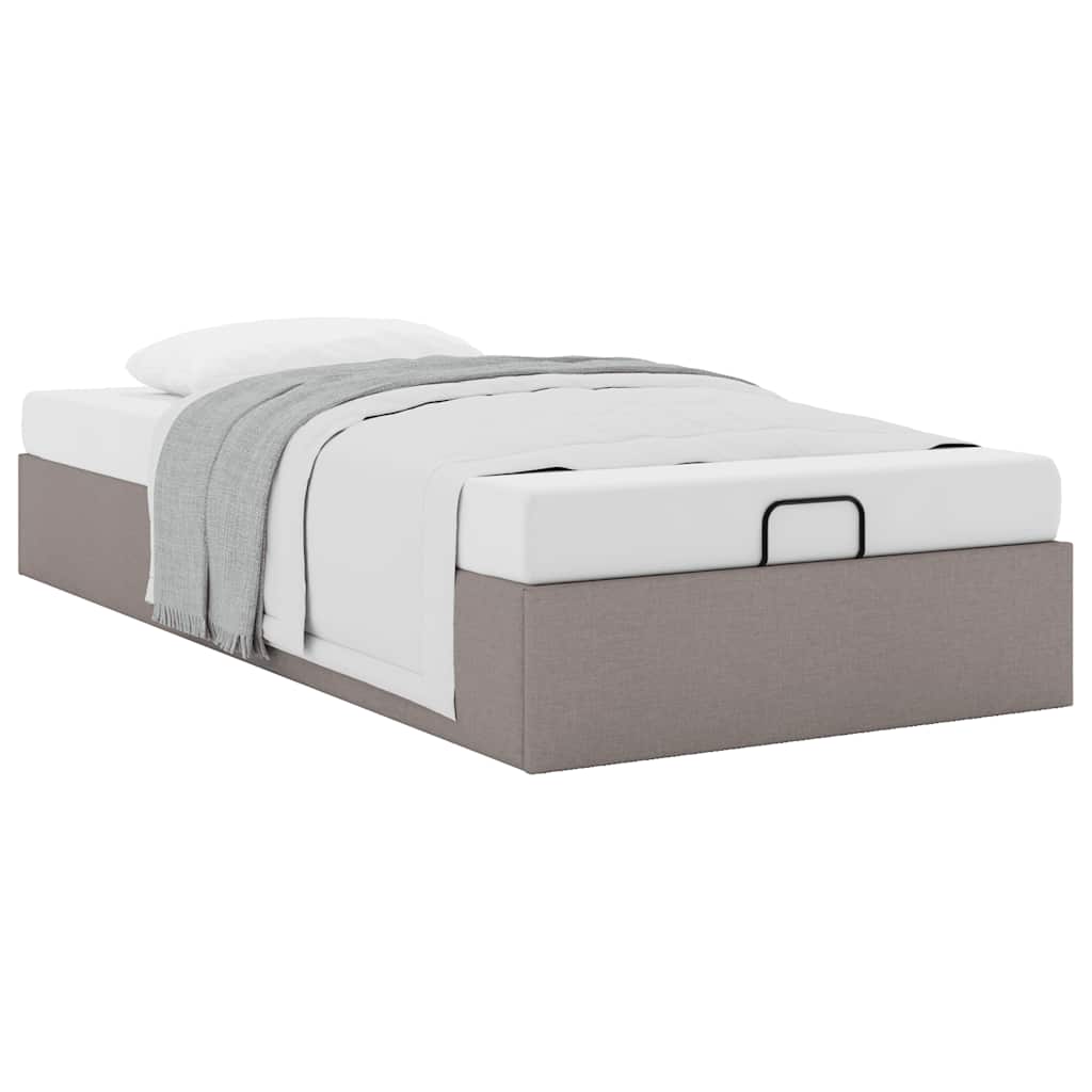 Bedframe zonder matras 90x200 cm stof taupe