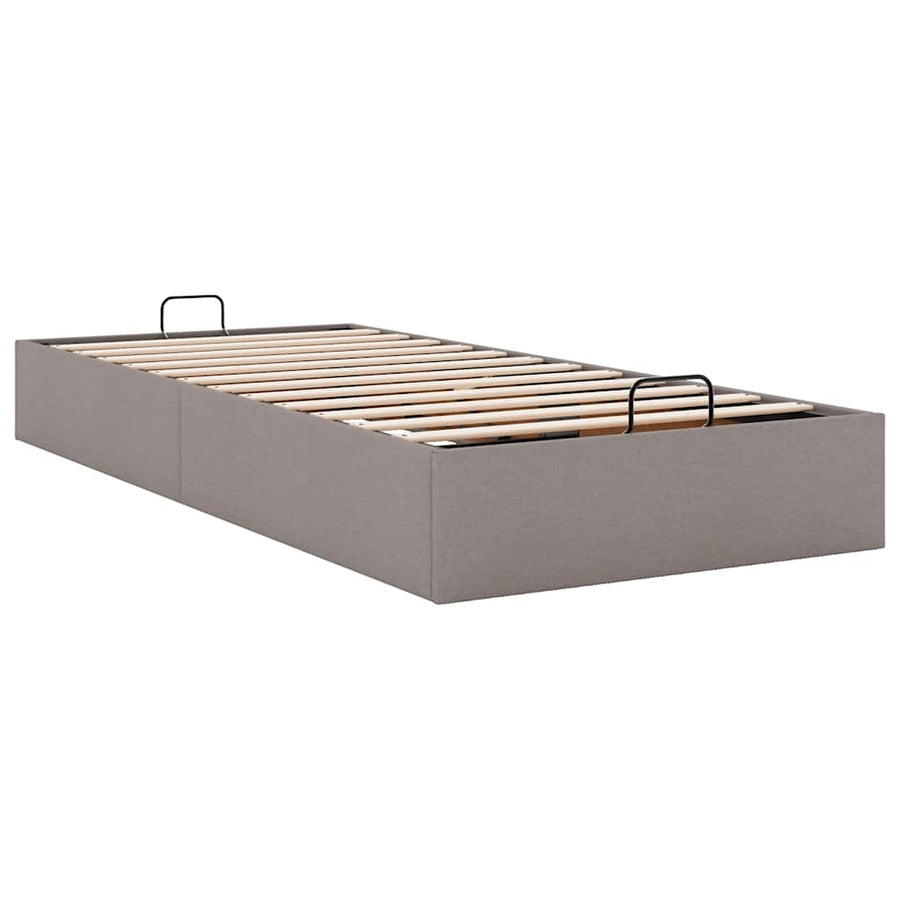 Bedframe zonder matras 90x200 cm stof taupe