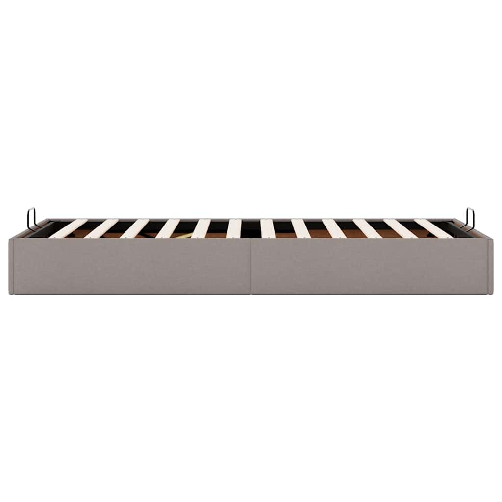 Bedframe zonder matras 90x200 cm stof taupe