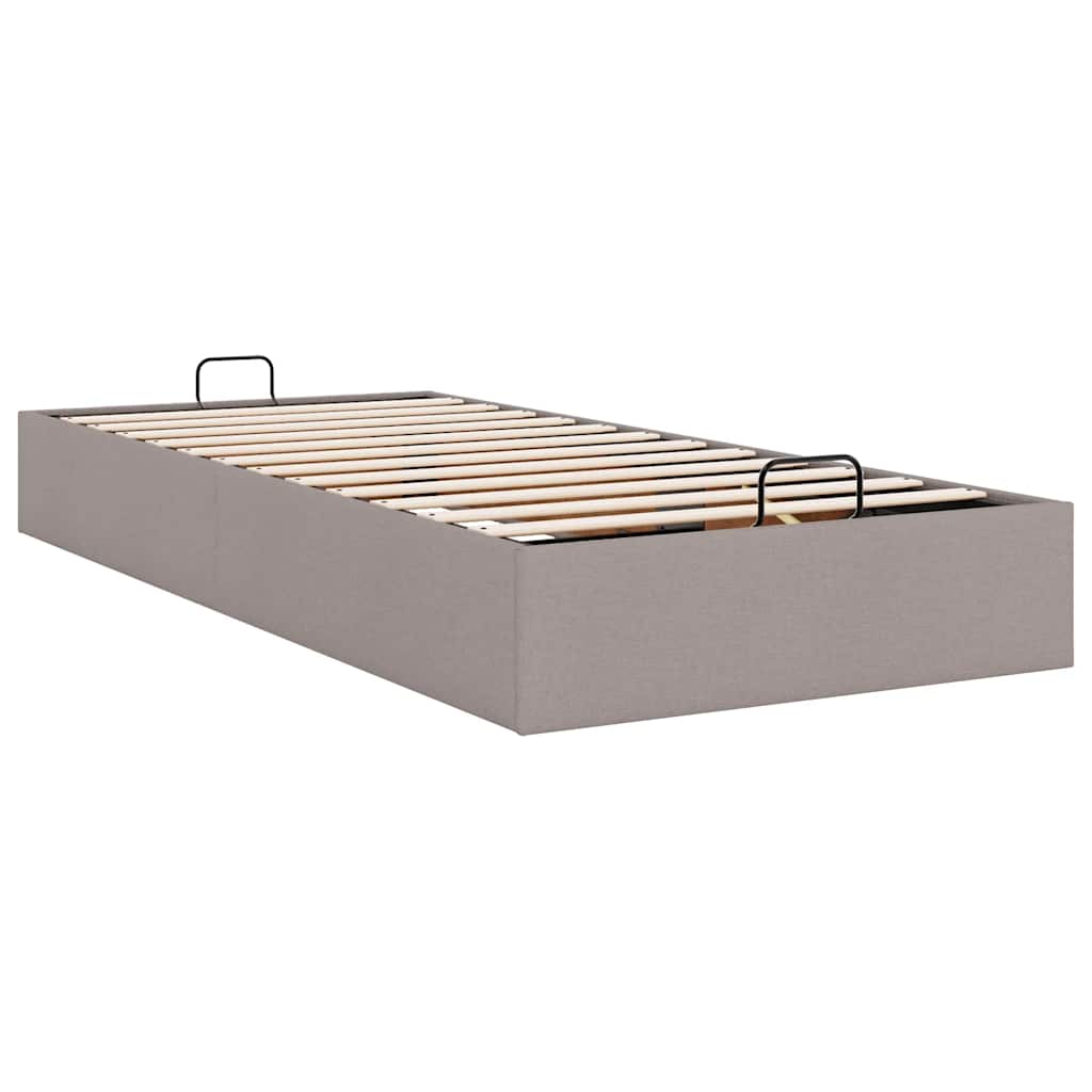 Bedframe zonder matras 90x200 cm stof taupe