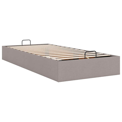 Bedframe zonder matras 90x200 cm stof taupe