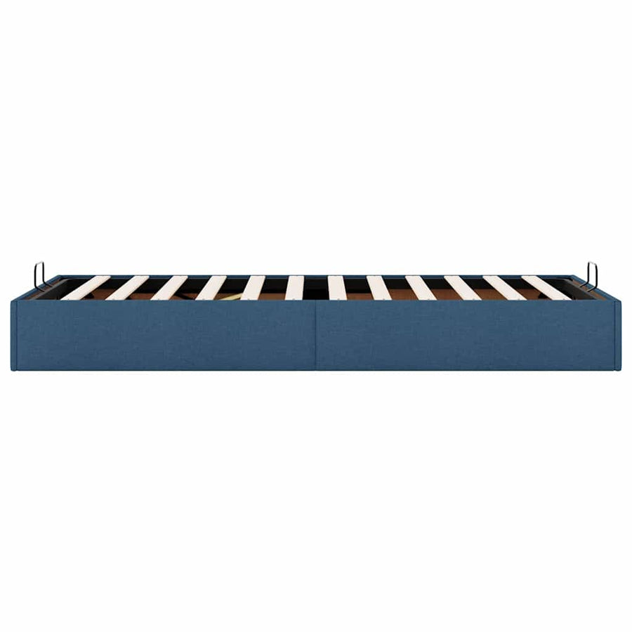 Bedframe zonder matras 90x200 cm stof blauw