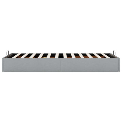 Bedframe zonder matras 100x200 cm stof lichtgrijs