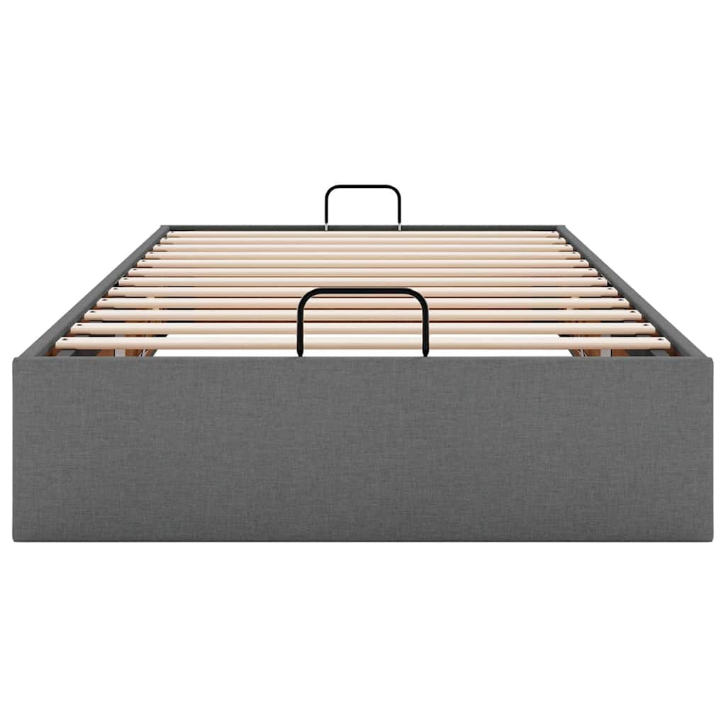 Bedframe zonder matras 100x200 cm stof donkergrijs