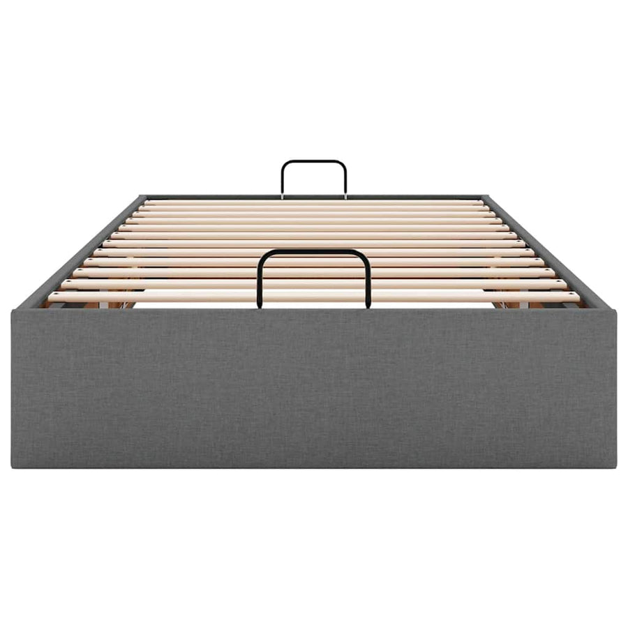 Bedframe zonder matras 100x200 cm stof donkergrijs