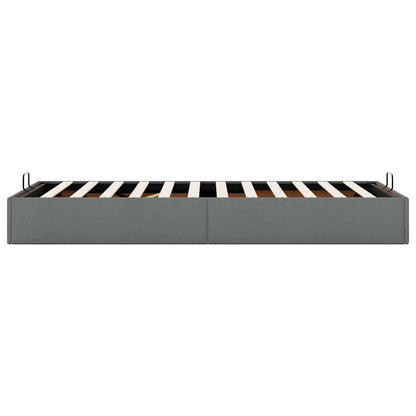 Bedframe zonder matras 100x200 cm stof donkergrijs