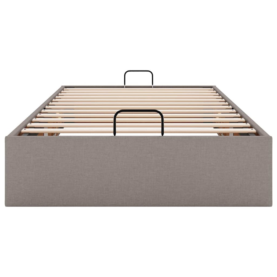 Bedframe zonder matras 100x200 cm stof taupe
