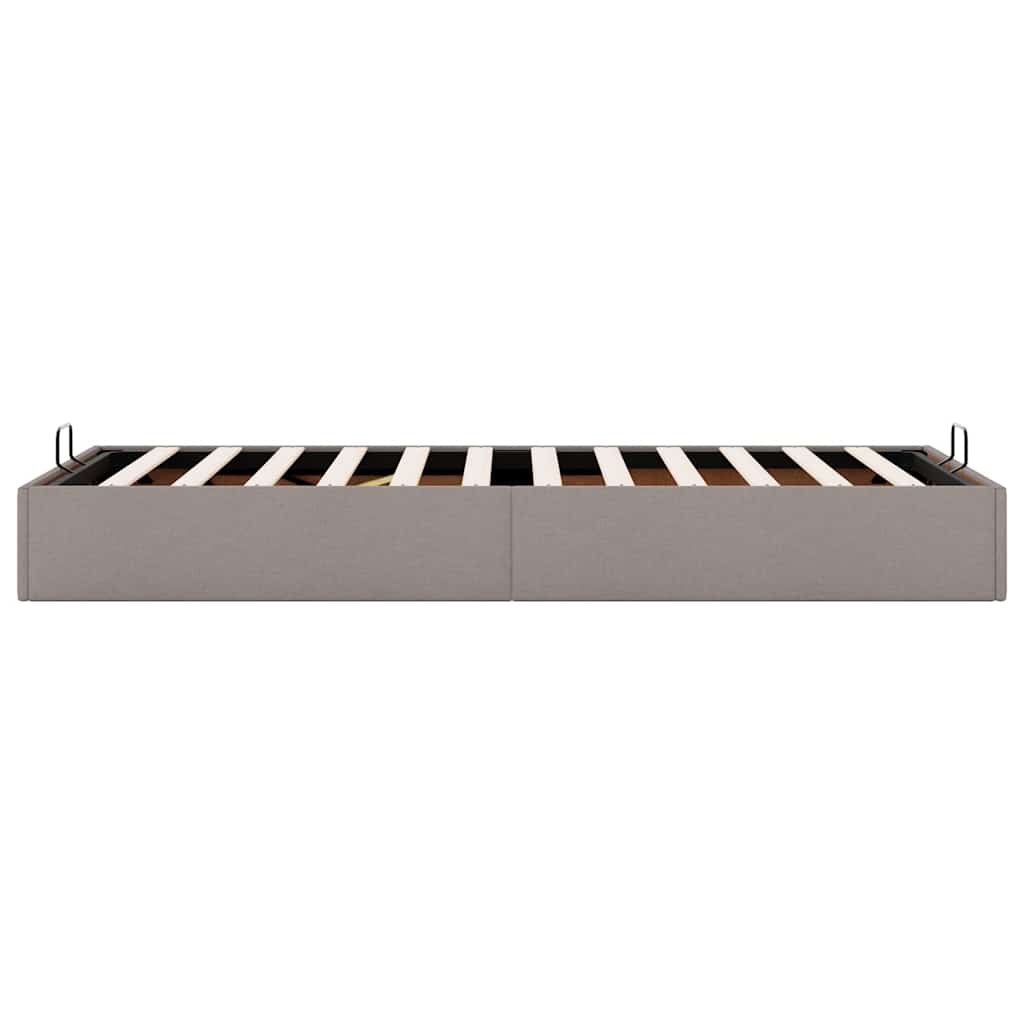 Bedframe zonder matras 100x200 cm stof taupe