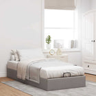 Bed frame without mattress 100x200 cm fabric taupe